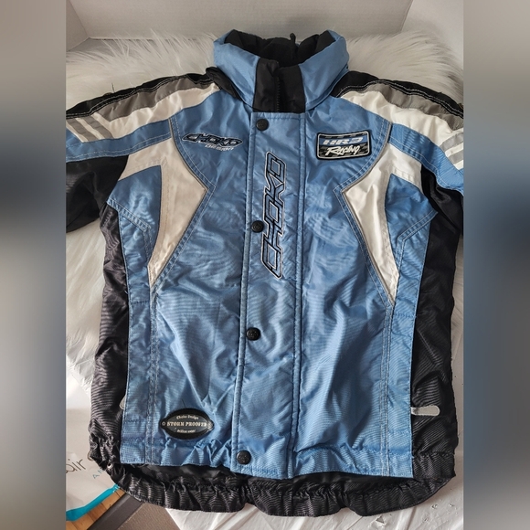Kids Racing Winter Jacket - Blue and Black, Size 8 - Picture 1 of 6